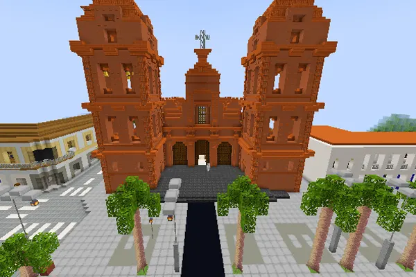 Plaza 24 de septiembre en Minecraft